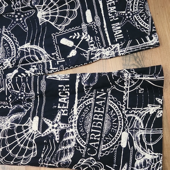 NEW Joie Linen Blend Wide Leg Nautical Coastal Beach Cropped‎ Pant Size Small - Picture 2 of 6
